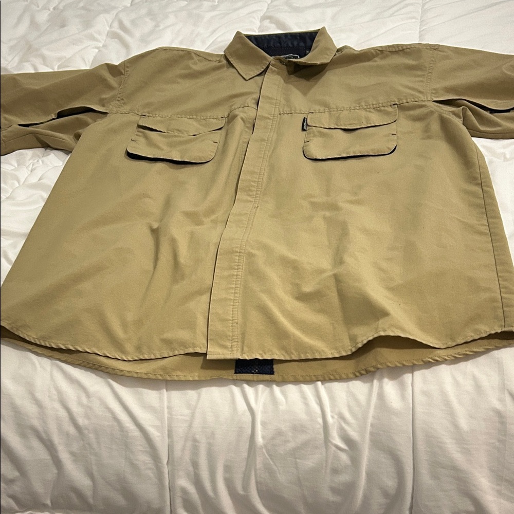 Field & Stream Men's Tan Utility Field Jacket - Two Chest Flap Pockets